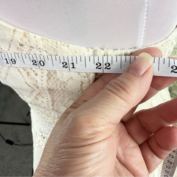 Cupshe Lace Boho Midi Dress | Cream | Size Large | Beachy Romantic - Picture 7 of 16